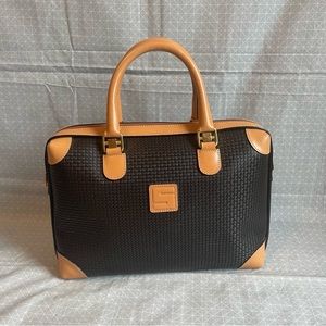 Stepan Gorgeous Italian Leather Satchel in Black/Camel